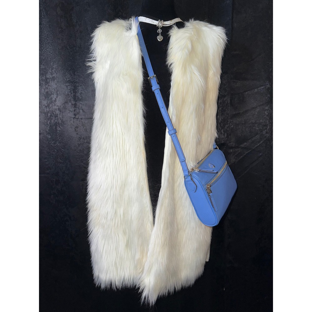 Almost Famous Womens Ivory Faux Fur Knit Back Longline Vest XL RR7161JCP